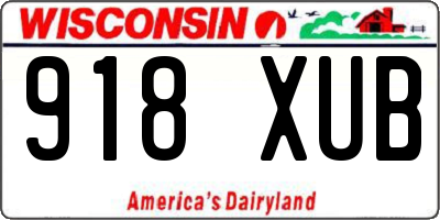 WI license plate 918XUB