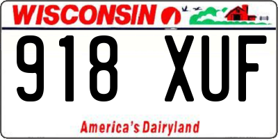 WI license plate 918XUF