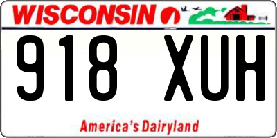 WI license plate 918XUH