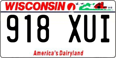 WI license plate 918XUI