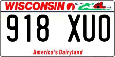 WI license plate 918XUO