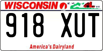WI license plate 918XUT