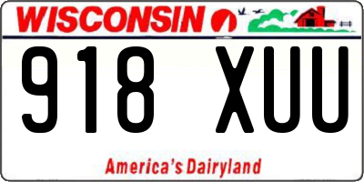 WI license plate 918XUU