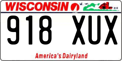 WI license plate 918XUX