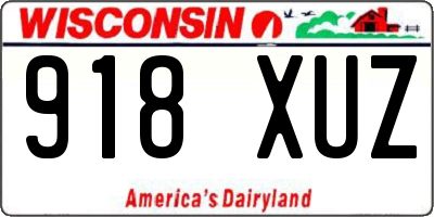 WI license plate 918XUZ