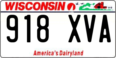 WI license plate 918XVA