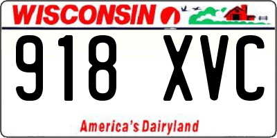 WI license plate 918XVC