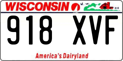 WI license plate 918XVF