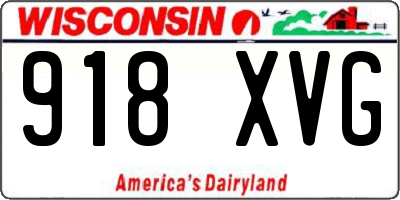 WI license plate 918XVG