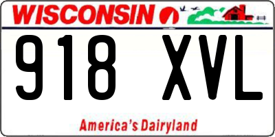 WI license plate 918XVL