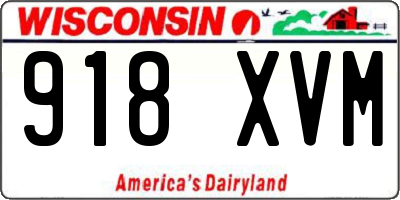 WI license plate 918XVM