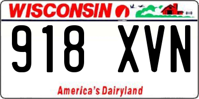 WI license plate 918XVN