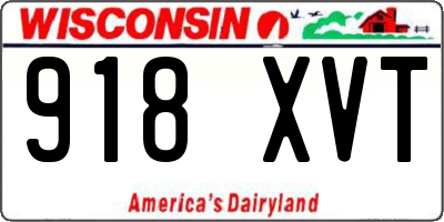 WI license plate 918XVT