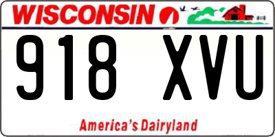 WI license plate 918XVU