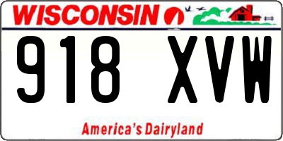 WI license plate 918XVW