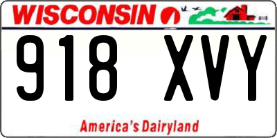 WI license plate 918XVY