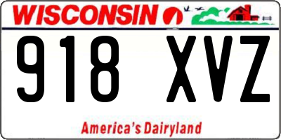 WI license plate 918XVZ