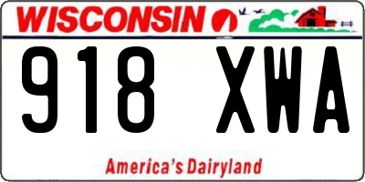 WI license plate 918XWA
