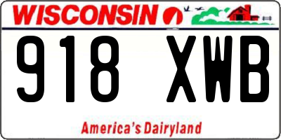 WI license plate 918XWB