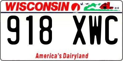 WI license plate 918XWC