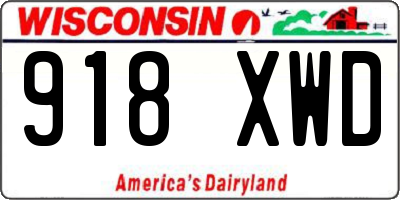 WI license plate 918XWD