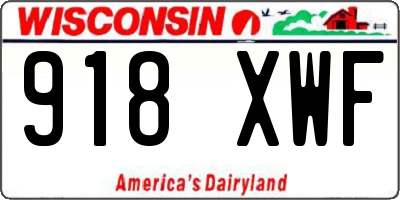 WI license plate 918XWF