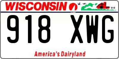 WI license plate 918XWG
