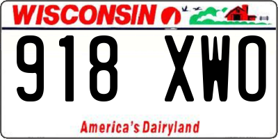 WI license plate 918XWO