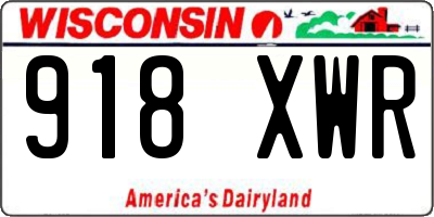 WI license plate 918XWR