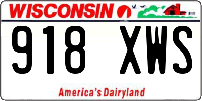 WI license plate 918XWS