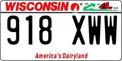 WI license plate 918XWW