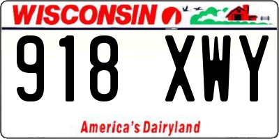 WI license plate 918XWY