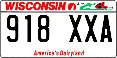 WI license plate 918XXA