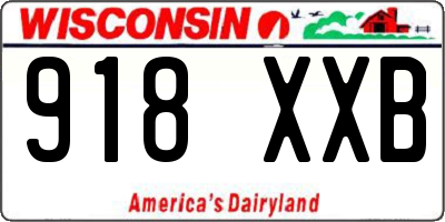 WI license plate 918XXB