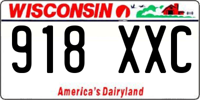 WI license plate 918XXC