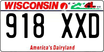 WI license plate 918XXD