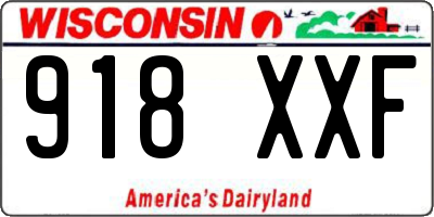 WI license plate 918XXF
