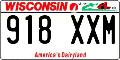 WI license plate 918XXM