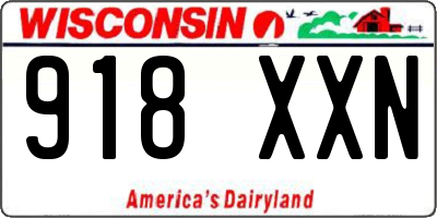WI license plate 918XXN