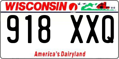 WI license plate 918XXQ
