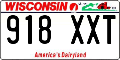 WI license plate 918XXT