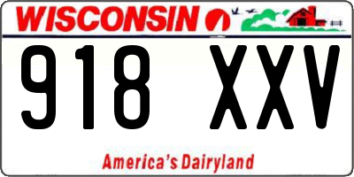 WI license plate 918XXV