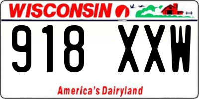 WI license plate 918XXW