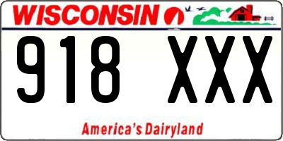WI license plate 918XXX