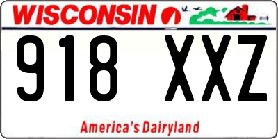 WI license plate 918XXZ