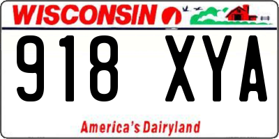 WI license plate 918XYA
