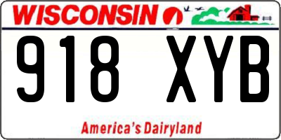 WI license plate 918XYB