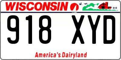 WI license plate 918XYD