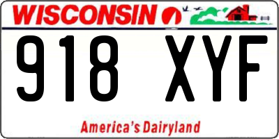 WI license plate 918XYF