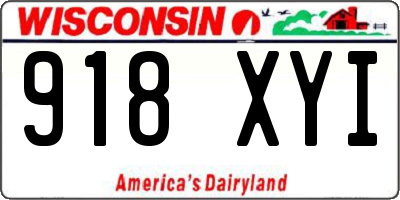 WI license plate 918XYI